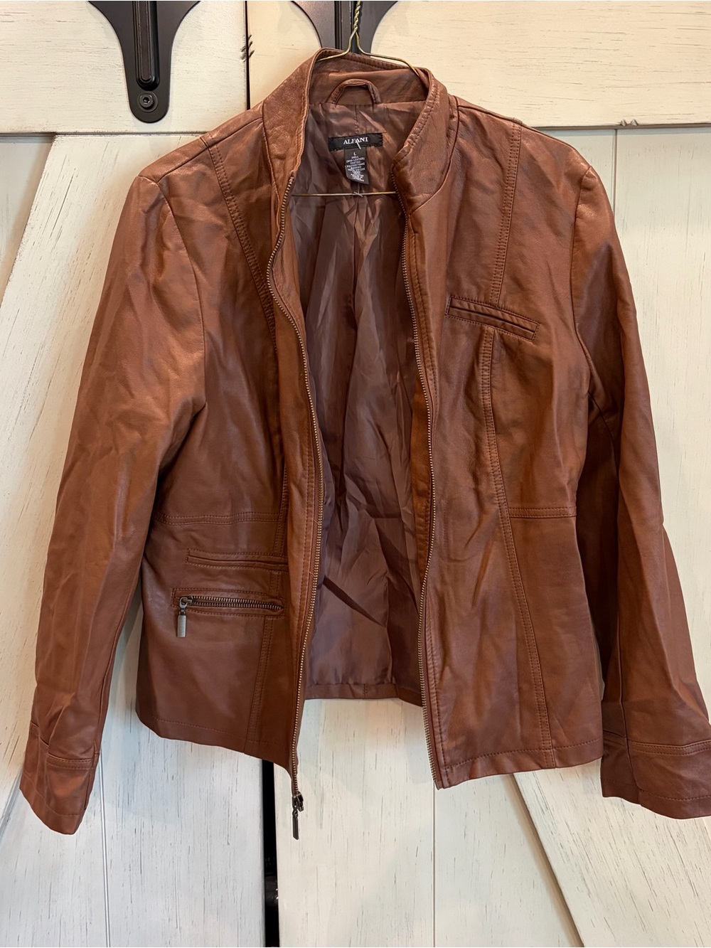 Alfani Women's Brown Zip Jacket Size Large